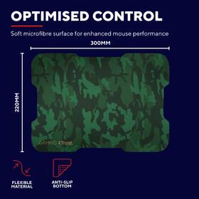 Myš Trust GXT 781 Rixa Camo Gaming & Mouse Pad čierna/zelená

 obrázok produktu 10 z 13