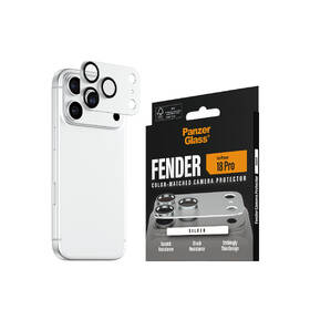 Tvrdené sklo PanzerGlass FENDER na Apple iPhone 18 Pro, ochranný hliníkový prvek fotoaparátu strieborné

 obrázok produktu 2 z 6
