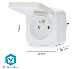 Inteligentná zásuvka Nedis SmartLife, merač spotreby, diaľkovo ovládateľná, Wi-Fi, IP44, 3680 W biela

 obrázok produktu 11 z 12