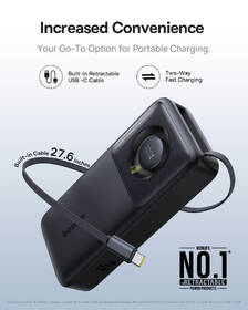 Powerbank Baseus Qpow2 20000mAh 65W s káblom USB-C čierny

 obrázok produktu 2 z 10