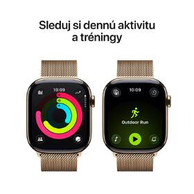 Inteligentné hodinky Apple GPS + Cellular 42mm zlatý titán - zlatý milánsky ťah 

 obrázok produktu 3 z 7
