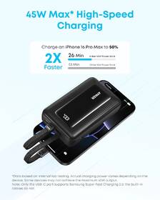 Powerbank Anker Anker Zolo 20000mAh, 45W s káblom USB-C čierny

 obrázok produktu 2 z 5