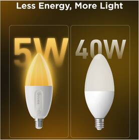 Inteligentná žiarovka Govee E14, RGBWW, 5W-50W, 450lm, Long Life, Matter (2 ks) biela

 obrázok produktu 4 z 6