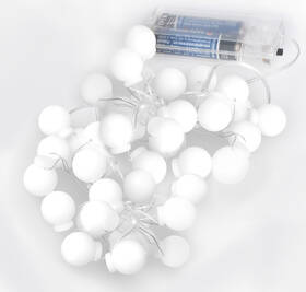 Vianočné osvetlenie Solight reťaz - farebné gule, 40x LED, 4m, 2x AA 

 obrázok produktu 2 z 3