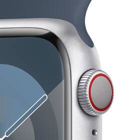 Inteligentné hodinky Apple GPS + Cellular 41mm puzdro zo strieborného hliníka - búrkovo modrý športový remienok - S/M 

 obrázok produktu 2 z 7