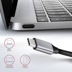 USB Hub Axagon USB 3.2 Gen 1 húb, 3x USB-A, HDMI 4k/60Hz, RJ-45 GLAN, PD 100W, kábel USB-C 20cm sivý

 obrázok produktu 6 z 7