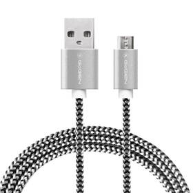 Kábel GoGEN USB / micro USB, 1m, opletený strieborný

 obrázok produktu 1 z 1