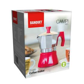 Moka kanvica BANQUET CAMPI Red 

 obrázok produktu 5 z 5