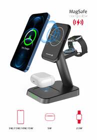 Bezdrôtová nabíjačka Swissten MagStick 3 v 1, 22,5W, MagSafe čierna

 obrázok produktu 1 z 11