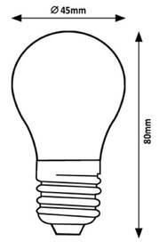 LED žiarovka Rabalux Filament E27 G45, 2W, 470lm, 3000K 

 obrázok produktu 2 z 2