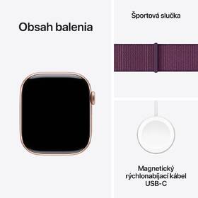 Inteligentné hodinky Apple GPS 42mm ružovo zlatý hliník - slivkový prevliekaci športový remienok 

 obrázok produktu 8 z 8