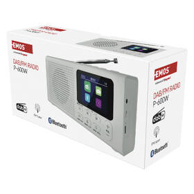 Rádioprijímač s DAB+ EMOS P600 biely

 obrázok produktu 14 z 14