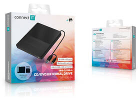 Externá DVD napaľovačka Connect IT 3v1 SlimDrive USB-C/A čierna

 obrázok produktu 5 z 5