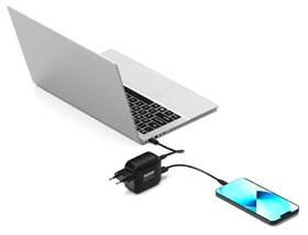 Nabíjačka do siete PORT CONNECT GaN2 100W, 2x USB-C PD a USB-A QC čierny

 obrázok produktu 7 z 8