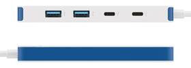 USB Hub HyperDrive Flex 4 Port USB-C Combo biely/modrý

 obrázok produktu 4 z 6