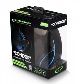 Headset Esperanza Condor čierny/modrý

 obrázok produktu 2 z 2