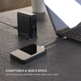 Kábel FIXED Clip Cable USB-C/USB-C, s karabinou, 3.2 Gen 2, 240W čierny

 obrázok produktu 4 z 8