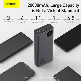 Powerbank Baseus Adaman Metal s digitálnym displejom QC + PD 20000mAh 65W čierny

 obrázok produktu 11 z 13