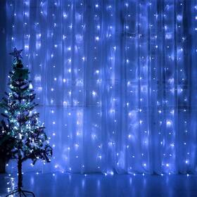 Vianočné osvetlenie ColorWay vnútorné, 300 LED, 3× 3m, 220–240V AC, modrá 

 obrázok produktu 8 z 11