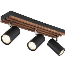 LED stropné svietidlo GLOBO Kayden, 3x GU10 čierne/drevené

 obrázok produktu 1 z 5