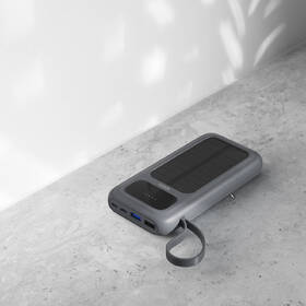 Powerbank Spello by Epico ForcePack 5in1 10000mAh solární, s integrovanými káblami SP15 sivá

 obrázok produktu 5 z 5
