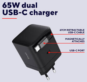 Nabíjačka do siete Trust MAXO Retractable 65W, USB-C čierny

 obrázok produktu 8 z 11