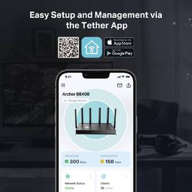 Router TP-Link Archer BE400, BE6500 čierny

 obrázok produktu 4 z 10