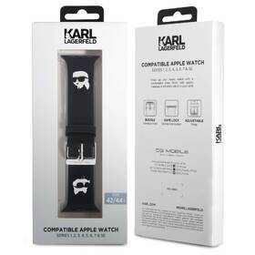 Remienok Karl Lagerfeld Karl and Choupette na Apple Watch 42/44/45mm čierny

 obrázok produktu 3 z 3