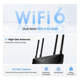 Router TP-Link Archer AX58 čierny

 obrázok produktu 4 z 6