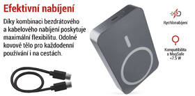 Powerbank EMOS WI 1046, 10 000 mAh, 20 W+Wireless sivý

 obrázok produktu 16 z 19