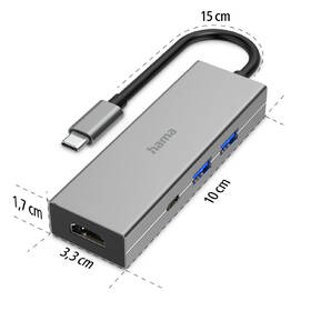 USB Hub Hama Multiport sivý

 obrázok produktu 2 z 6