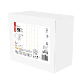 Vianočné osvetlenie EMOS 30 LED záves - hviezdy, 120x90 cm, vonkajšie aj vnútorné, teplá biela, časovač 

 obrázok produktu 6 z 6