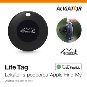 Lokátor Aligator Life Tag - s podporou Apple Find My čierny

 obrázok produktu 2 z 4