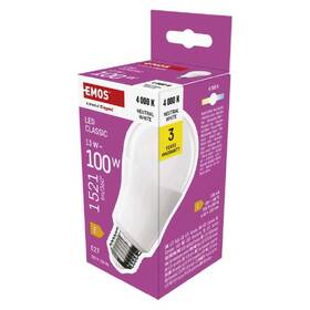 LED žiarovka EMOS Classic, E27, 13W, neutrálna biela 

 obrázok produktu 3 z 3
