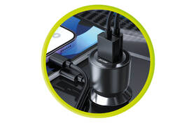 Adaptér do auta Mobile Origin 1x USB-A/1x USB-C 60W čierny

 obrázok produktu 5 z 11