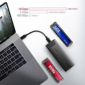 Externý rámček Axagon THIN box, USB-C 10Gbps - M.2 NVMe & SATA SSD sivý

 obrázok produktu 2 z 9