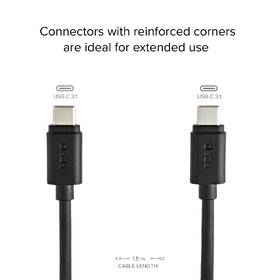 Kábel SBS USB-C/USB-C 3.1, 60 W, 1,5 m čierny

 obrázok produktu 2 z 4
