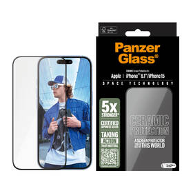 Tvrdené sklo PanzerGlass Ceramic na Apple Iphone 16/15 s inštalačným rámčekom 

 obrázok produktu 1 z 3