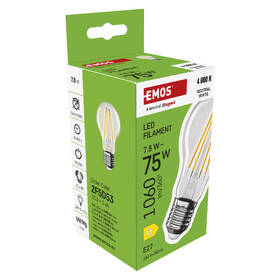 LED žiarovka EMOS Filament A60, 7,8 W, E27, neutrálna biela 

 obrázok produktu 7 z 7
