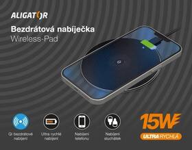Bezdrôtová nabíjačka Aligator Pad 15 W čierna

 obrázok produktu 2 z 4