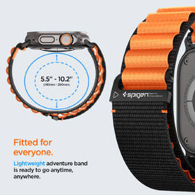 Remienok Spigen Fabric na Apple Watch 49/46/45/44mm čierny/oranžový

 obrázok produktu 11 z 15