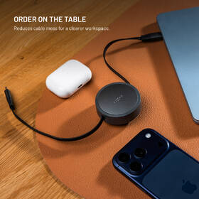 Kábel FIXED navíjací USB-C/USB-C, 1 m, PD 100W, 480Mbps sivý

 obrázok produktu 5 z 7