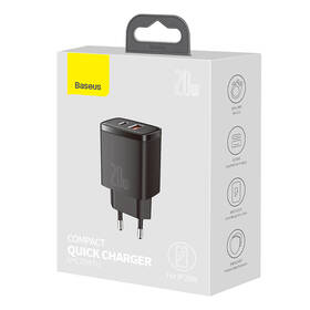 Nabíjačka do siete Baseus USB-A, USB-C, 20 W čierna

 obrázok produktu 7 z 7