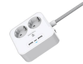 Kábel predlžovací Viking AC23, 2x zásuvka, 2x USB, 1x USB-C, 1,5m biely

 obrázok produktu 1 z 7