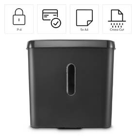 Skartovač Hama Safe X50, krížový rez, 5 listov, P4 čierny

 obrázok produktu 2 z 4