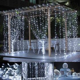 Vianočné osvetlenie ColorWay vnútorné, 300 LED, 3× 3m, 220–240V AC, studená biela 

 obrázok produktu 4 z 18