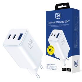 Nabíjačka do siete 3mk Hyper GaN 2xUSB-C/USB-A 65W biela

 obrázok produktu 6 z 6