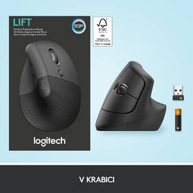 Myš Logitech Lift Vertical Ergonomic sivá

 obrázok produktu 7 z 9