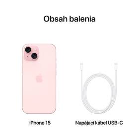 Mobilný telefón Apple iPhone 15 256 GB ružový 

 obrázok produktu 8 z 9