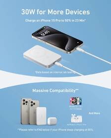 Powerbank Anker MagGo 10000 mAh, 30W biely

 obrázok produktu 3 z 3